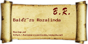 Balázs Rozalinda névjegykártya